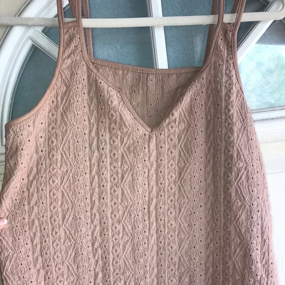 Elegant Tan Sleeveless Top - Picture 3 of 3